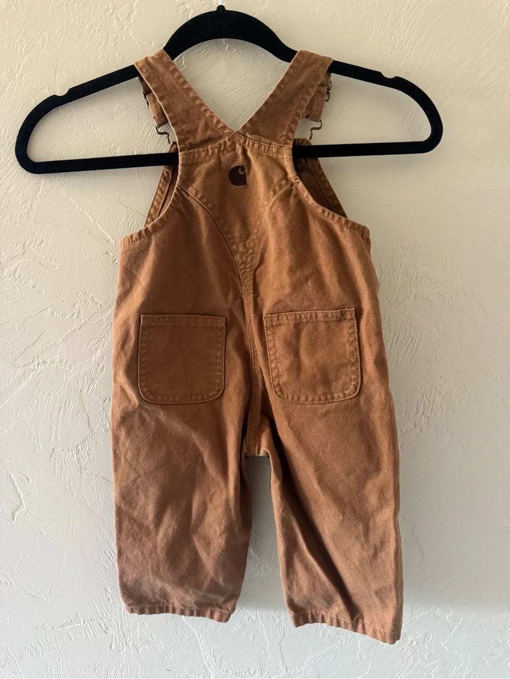 Carhartt Brown Toddler Canvas Overalls with Pocket